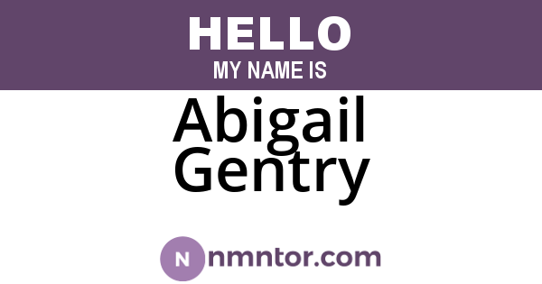 Abigail Gentry
