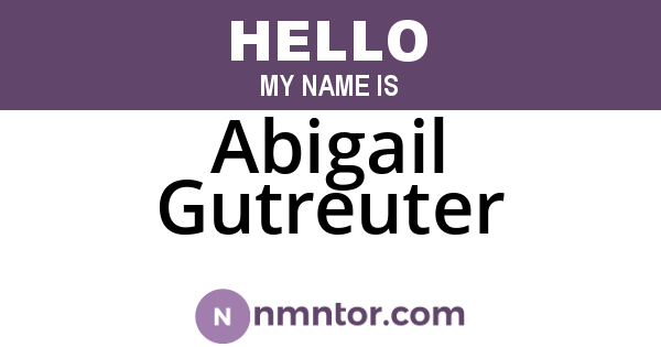 Abigail Gutreuter