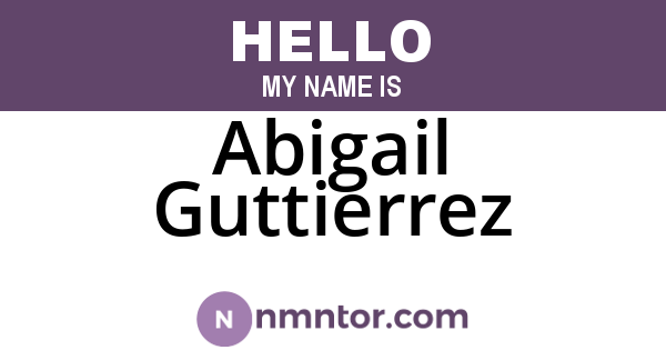 Abigail Guttierrez