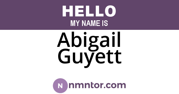 Abigail Guyett