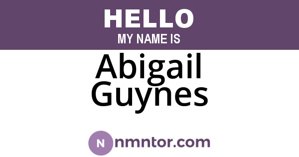 Abigail Guynes