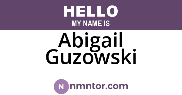 Abigail Guzowski