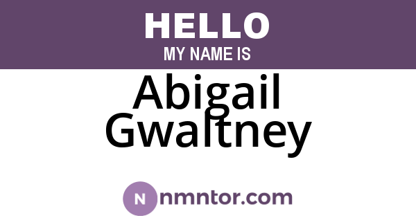 Abigail Gwaltney