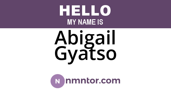 Abigail Gyatso