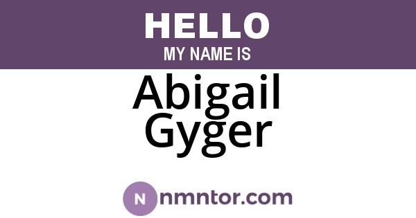 Abigail Gyger