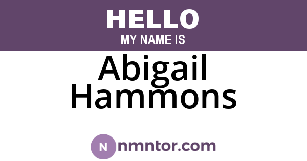 Abigail Hammons