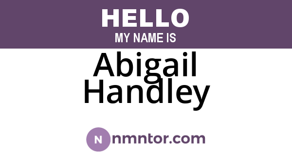 Abigail Handley