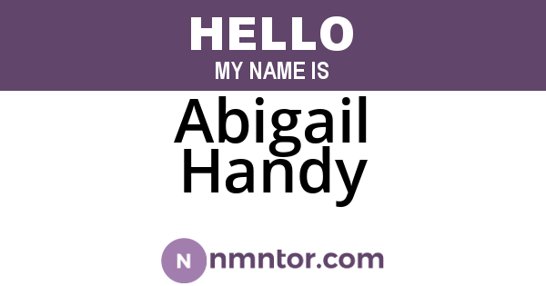 Abigail Handy