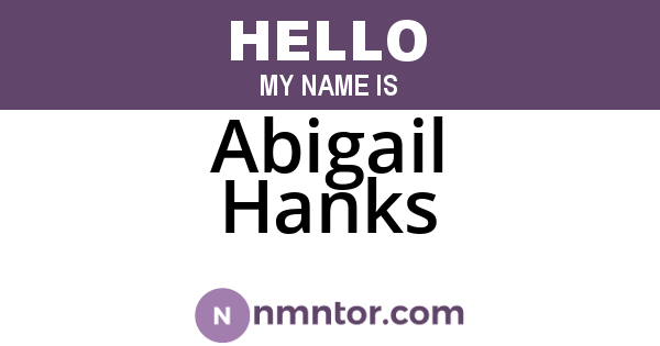 Abigail Hanks
