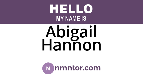 Abigail Hannon