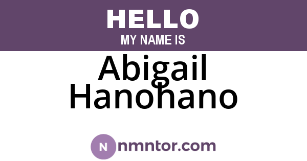 Abigail Hanohano
