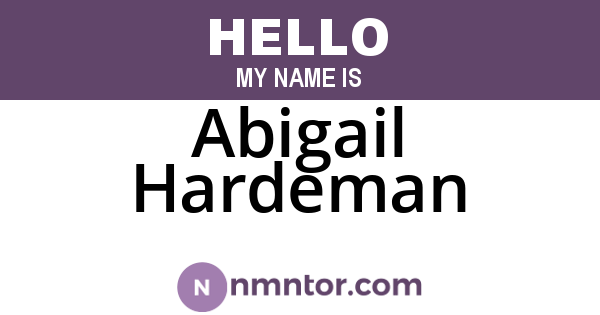 Abigail Hardeman