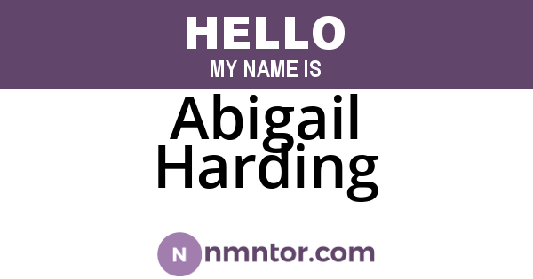 Abigail Harding