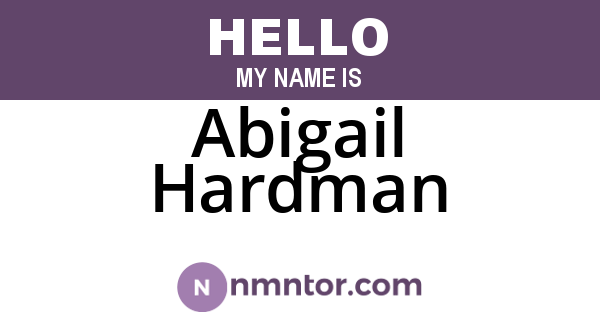 Abigail Hardman