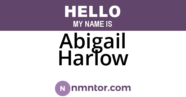 Abigail Harlow