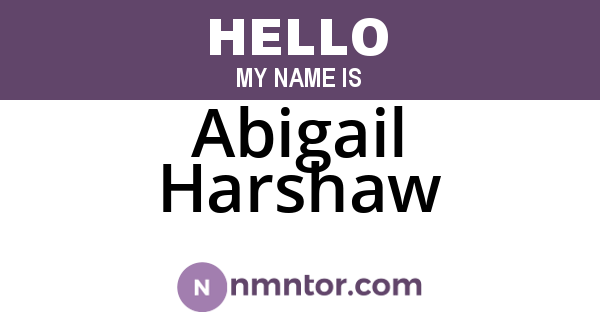 Abigail Harshaw