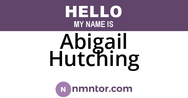 Abigail Hutching