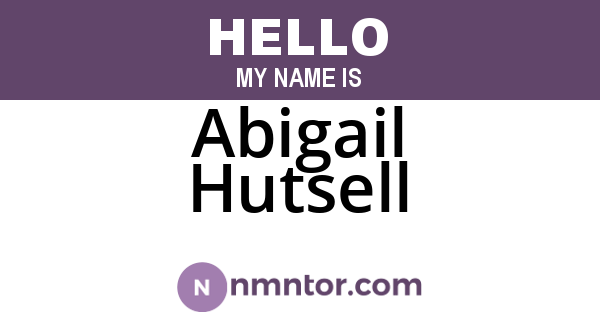 Abigail Hutsell