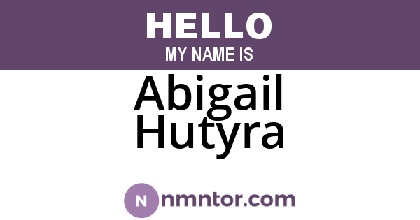 Abigail Hutyra