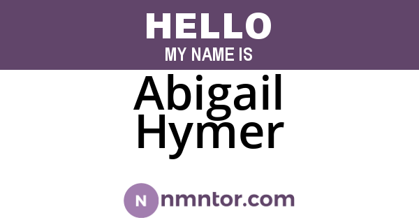 Abigail Hymer