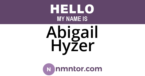 Abigail Hyzer