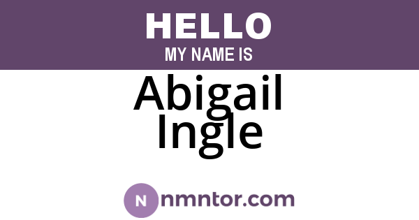 Abigail Ingle