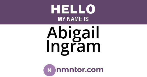 Abigail Ingram