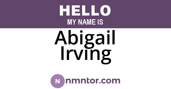 Abigail Irving