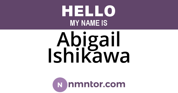 Abigail Ishikawa
