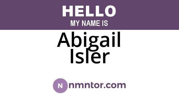 Abigail Isler