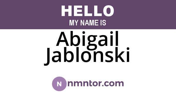 Abigail Jablonski