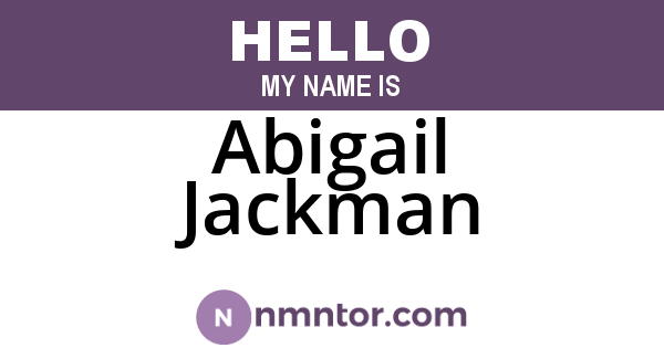 Abigail Jackman