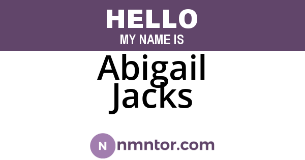 Abigail Jacks