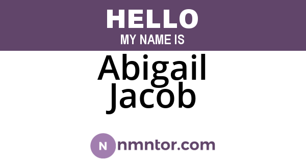 Abigail Jacob