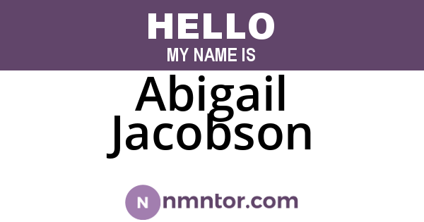 Abigail Jacobson