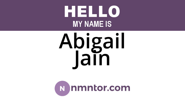 Abigail Jain