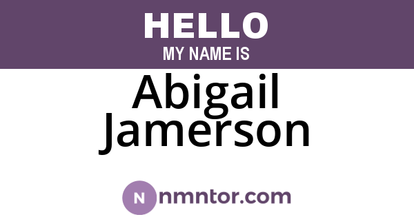 Abigail Jamerson