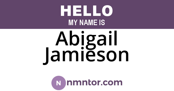 Abigail Jamieson