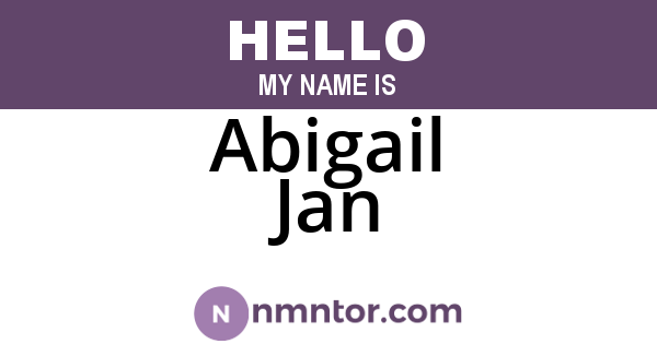 Abigail Jan