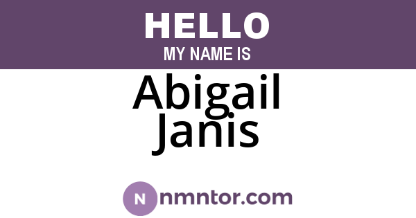 Abigail Janis