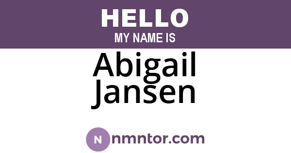 Abigail Jansen
