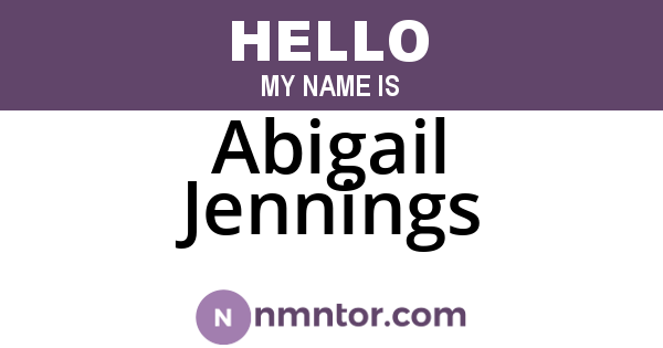 Abigail Jennings