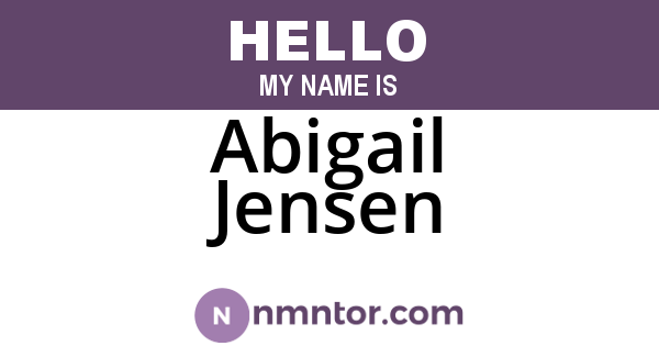 Abigail Jensen
