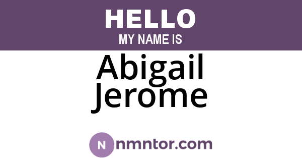 Abigail Jerome
