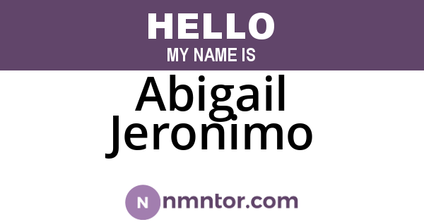 Abigail Jeronimo