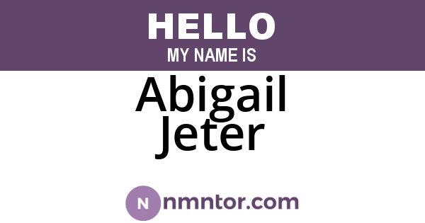 Abigail Jeter
