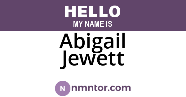 Abigail Jewett
