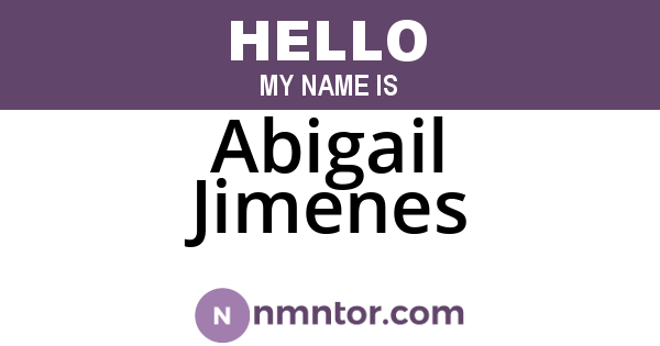 Abigail Jimenes