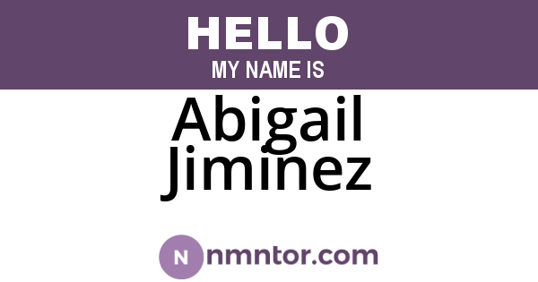 Abigail Jiminez