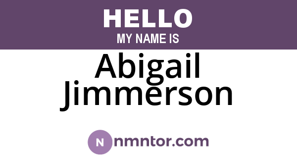 Abigail Jimmerson